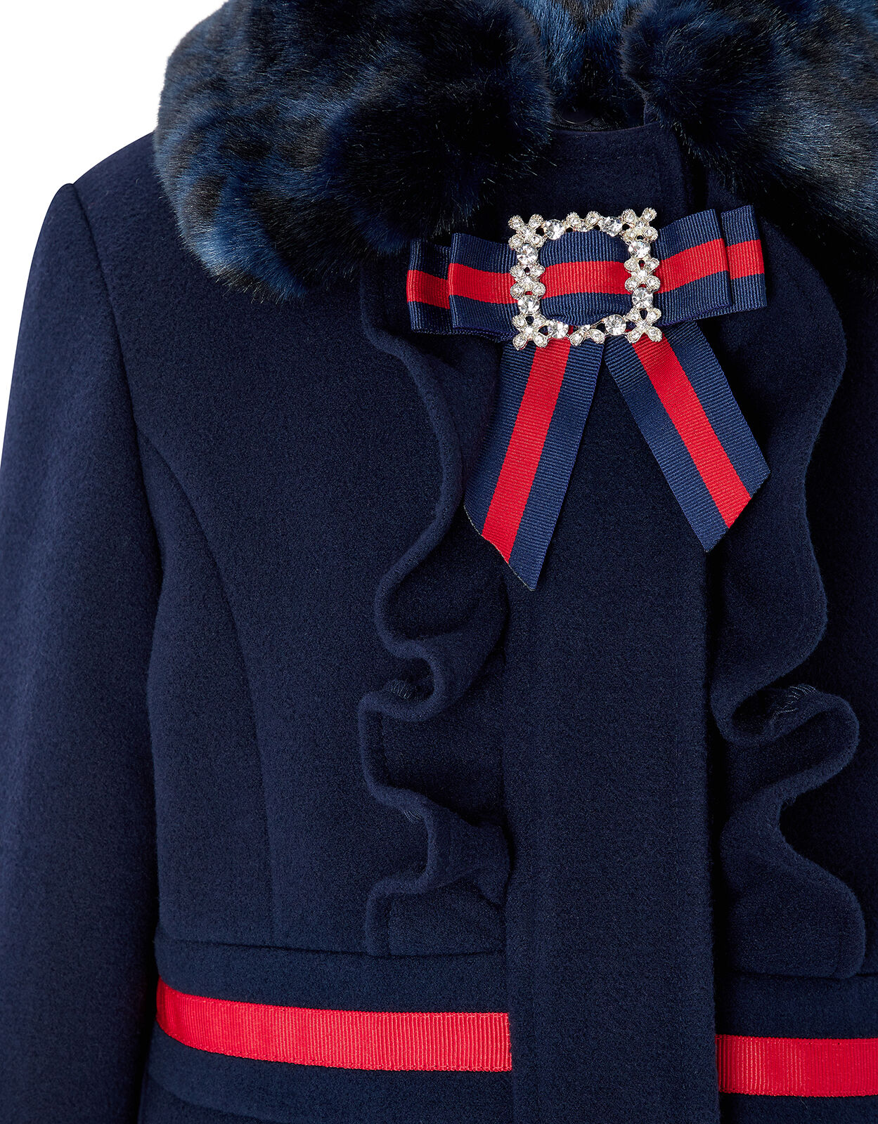 Monsoon girls outlet navy coat