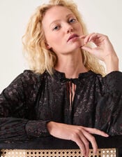 Dory Sparkle Devor&eacute; Shirt, Black (BLACK), large