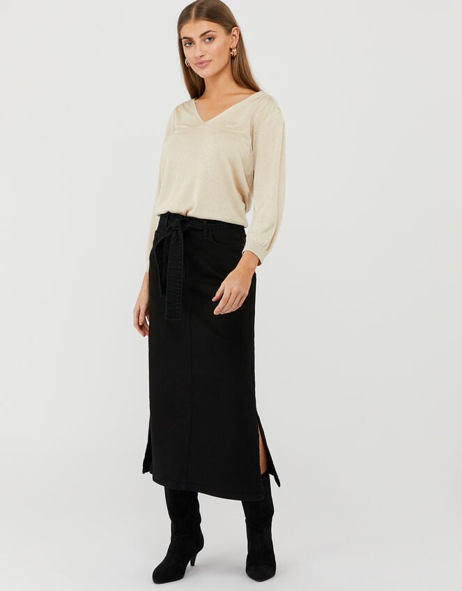 Sara Lightweight Knit Jumper, Gold (GOLD), large