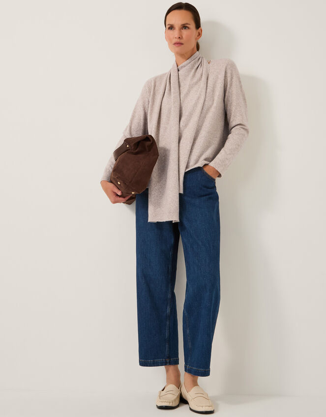 Sally 2-in-1 Scarf Jumper, Natural (NATURAL), large