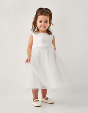 Baby Alianthe Bow Dress, Ivory (IVORY), large