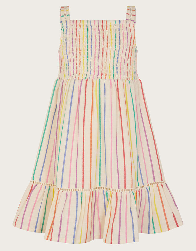 Strappy Stripe Smocked Dress, Multi (MULTI), large