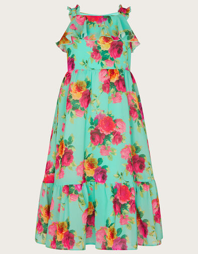 Ida Floral Print Maxi Dress, Green (GREEN), large