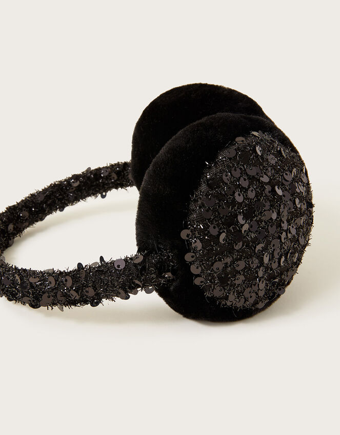 Disco Sequin Earmuffs, , large