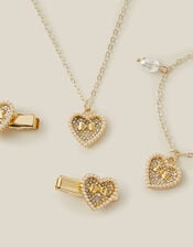 Gracey Heart Bow Jewellery Set, , large