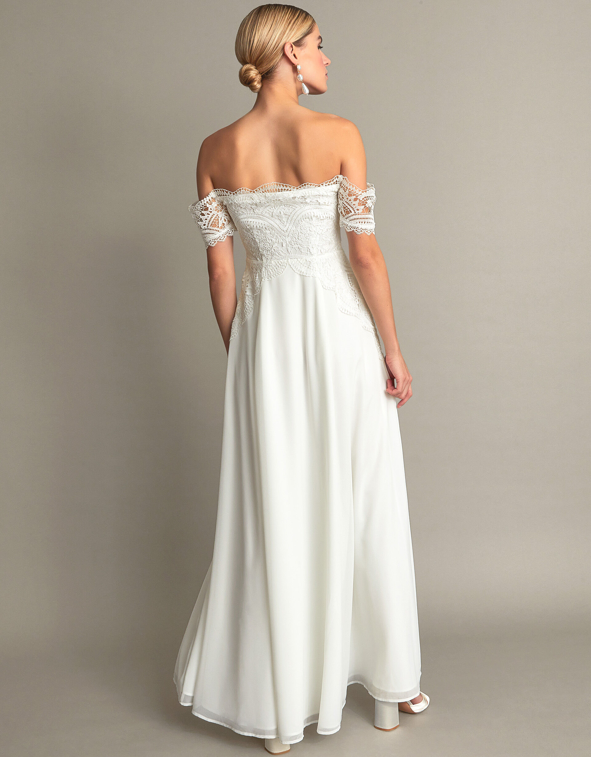 Maddie Off Shoulder Bridal Dress Ivory Wedding Dresses Monsoon UK