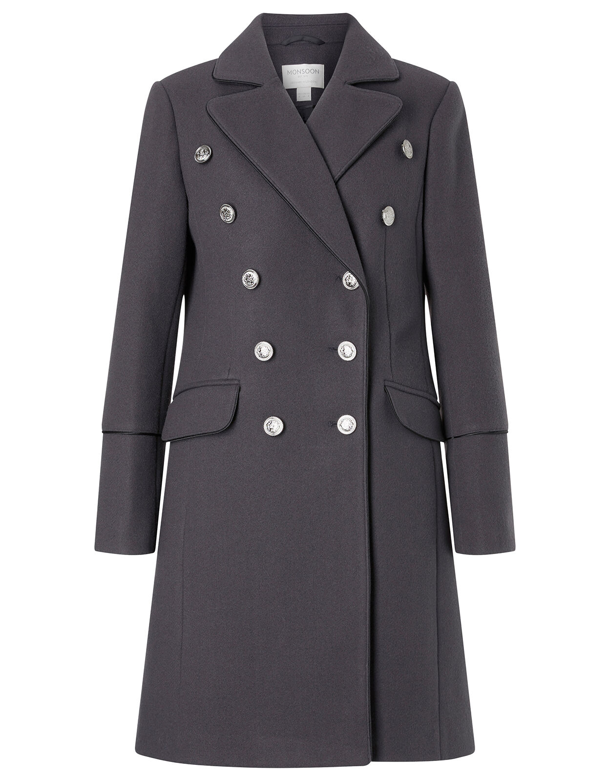 Marie Military Coat Grey