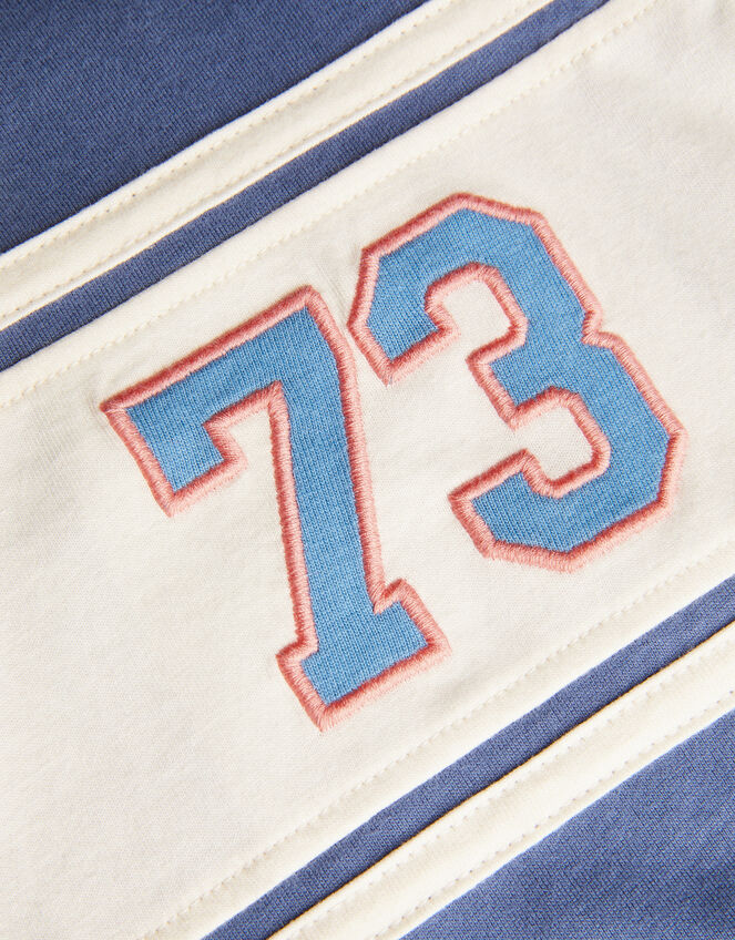 Chambray Collar Polo Short, Blue (BLUE), large