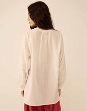 East Alva Hand-Chikankari Embroidered Top, White (WHITE), large
