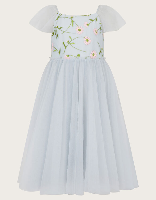 Matteo Embroidered Floral Dress, Blue (BLUE), large