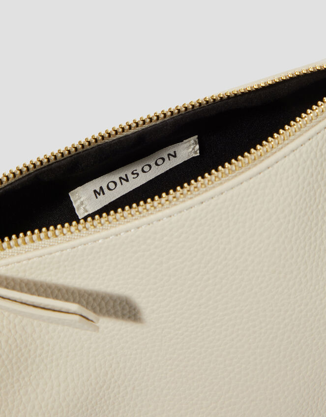 Meg Crescent Sling Bag, Cream (CREAM), large