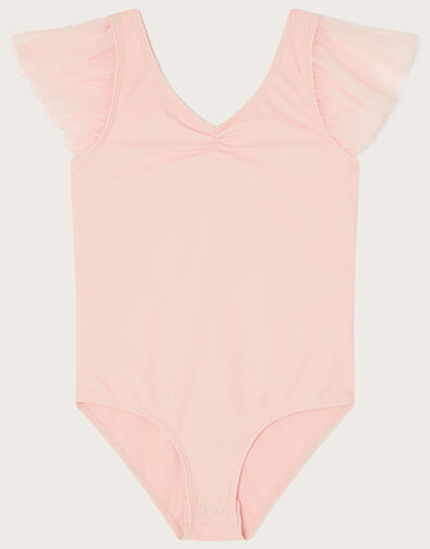 Land of Wonder Ruffle Sleeve Leotard, Pink (PALE PINK), large