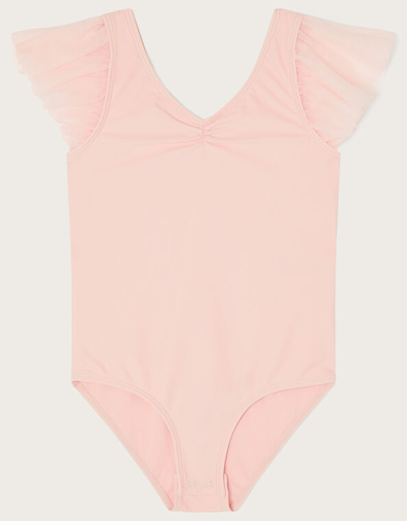 Land of Wonder Ruffle Sleeve Leotard, Pink (PALE PINK), large
