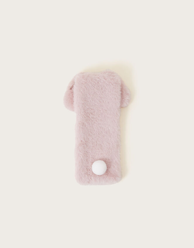 I Love My Bunny Faux Fur Pencil Case, , large