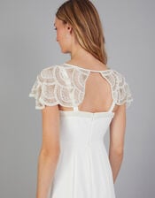 Embellished Bridal Shoulder Cape, Ivory (IVORY), large