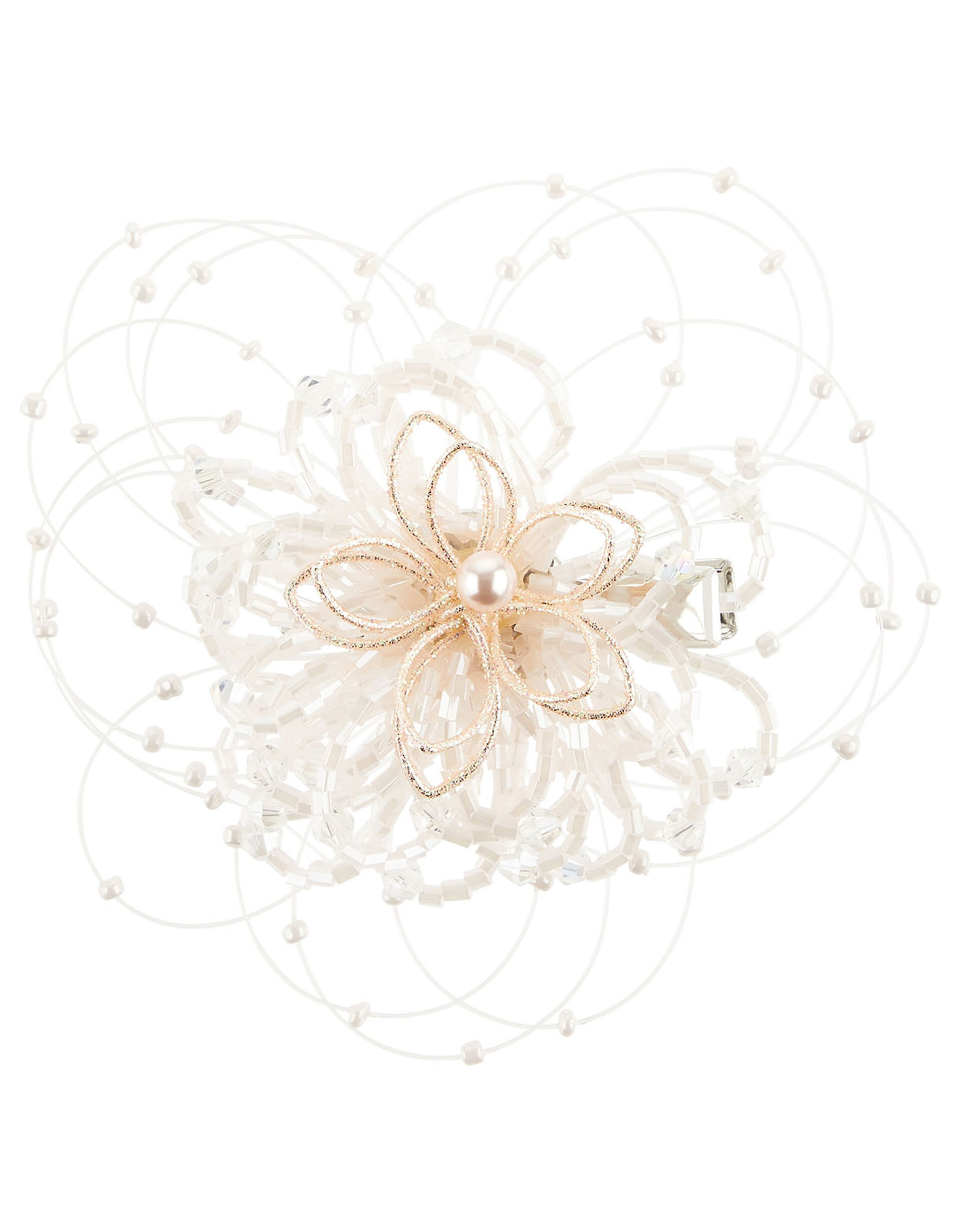 Wire Flower Spray Hair Clip, , large