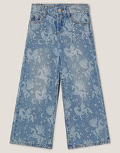Unicorn Wide Leg Jeans, Blue (BLUE), large