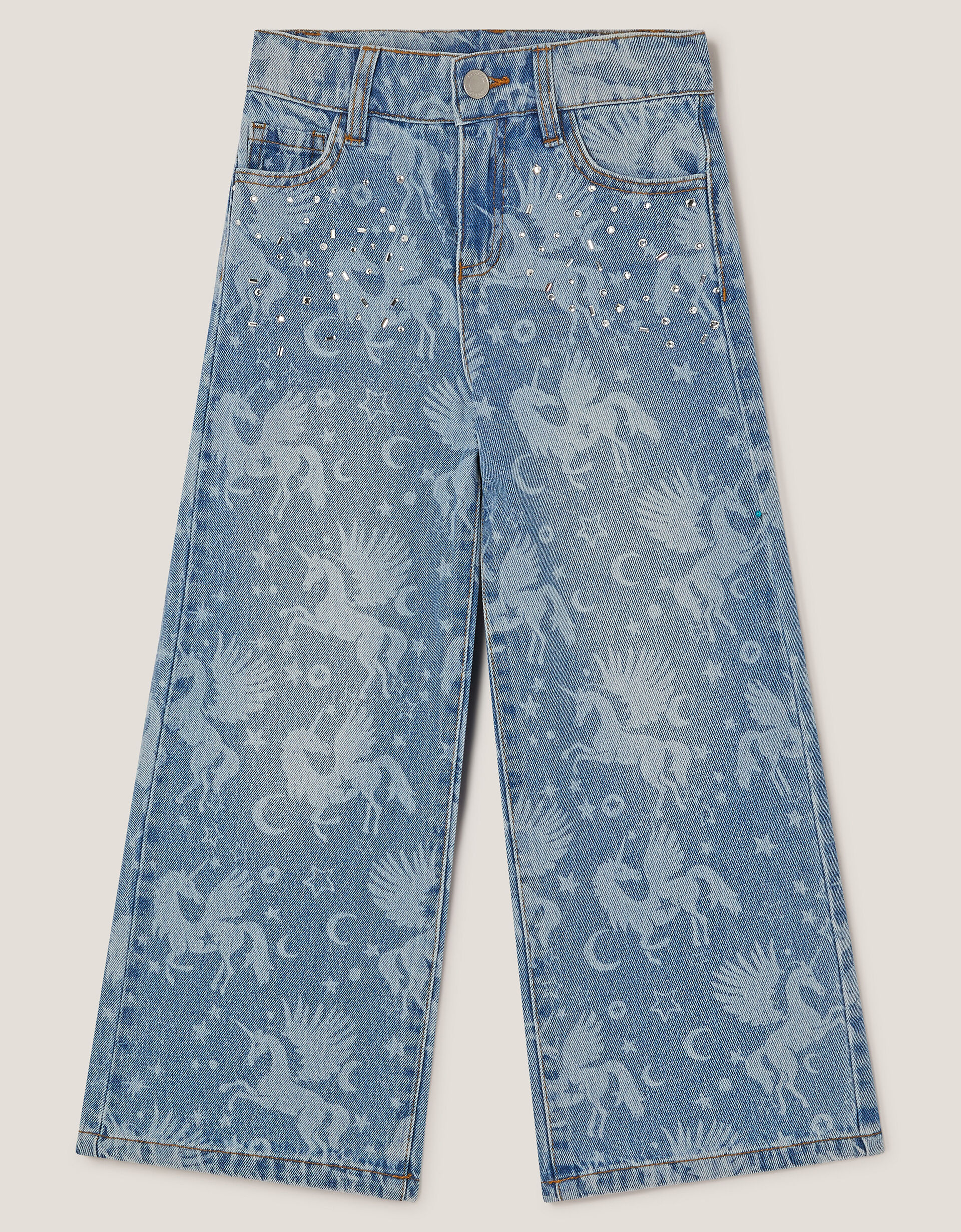 Unicorn Wide Leg Jeans Blue