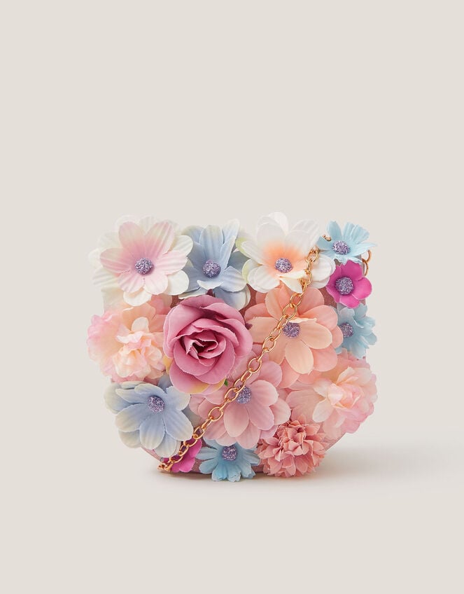 Appliqu&eacute; Floral Corsage Bag, , large