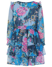 Ava Floral Sparkle Dress, , large