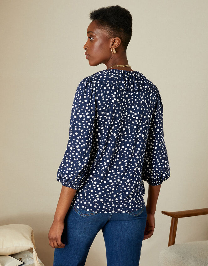Orla Frill Cotton Vest Top (denim blue) main image 1