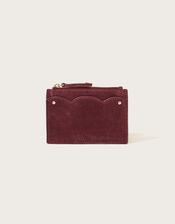 Scallop Suede Card Holder, , large
