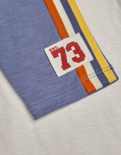 Raglan Stripe Hoodie Top, Ivory (IVORY), large