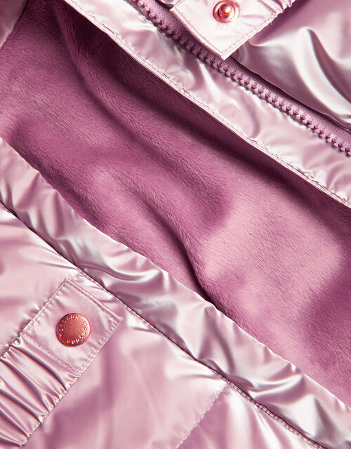 Baby Metallic Skirted Coat, Pink (PINK), large
