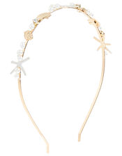 Pearl, Crystal and Seashell Headband, , large
