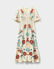 East Odeline Embroidered Dress, Ivory (IVORY), large