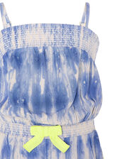 Cassia Tie Dye Playsuit, Blue (BLUE), large