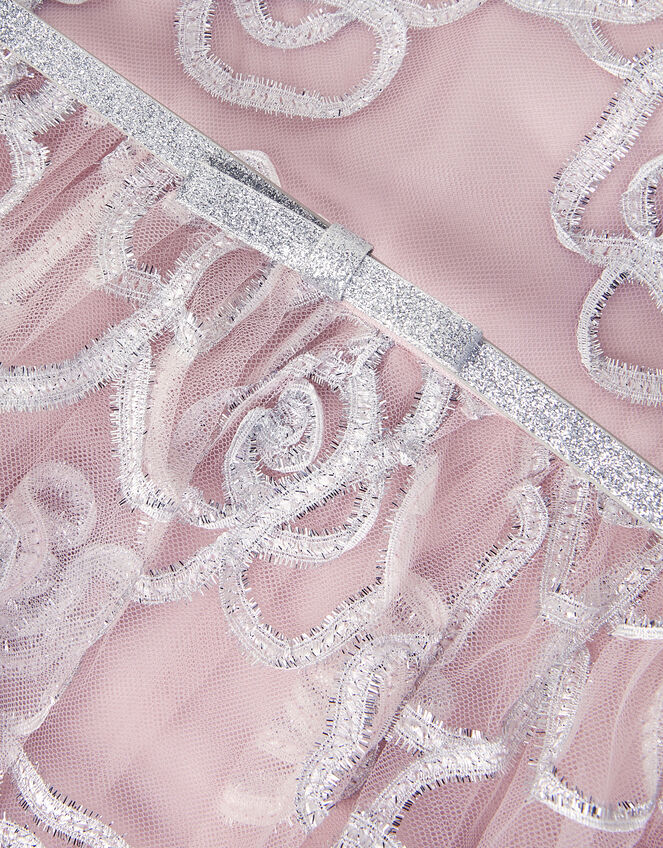 Rose Tinsel Party Dress, Pink (PINK), large