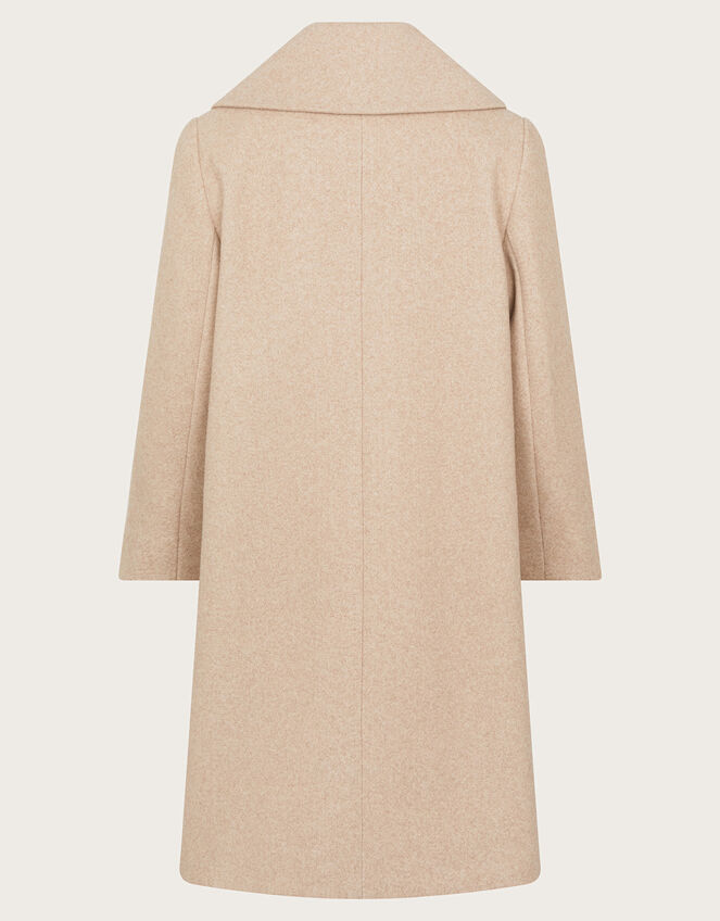 Bow Collar Coat, Camel (CAMEL), large