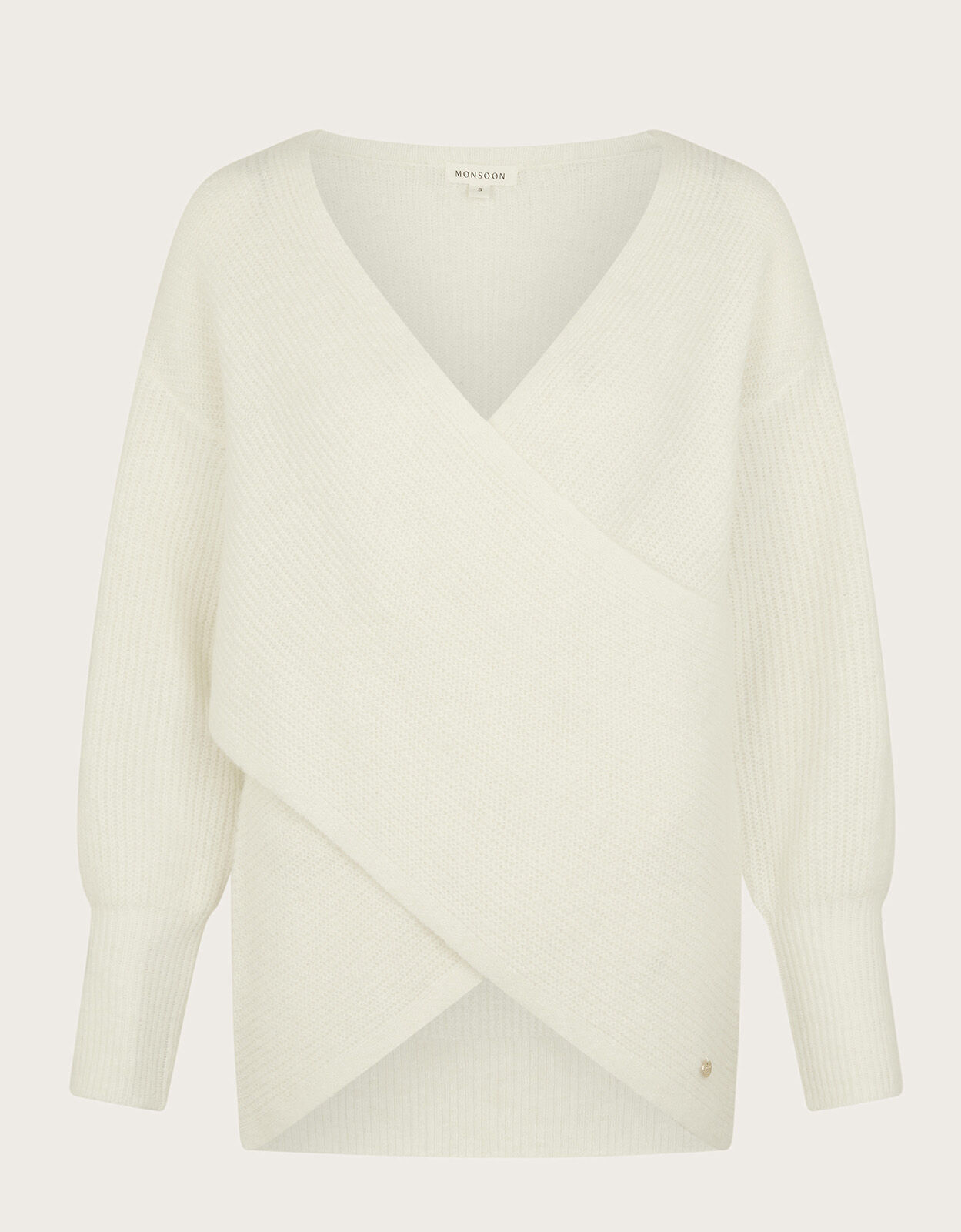 Ivory wrap best sale sweater