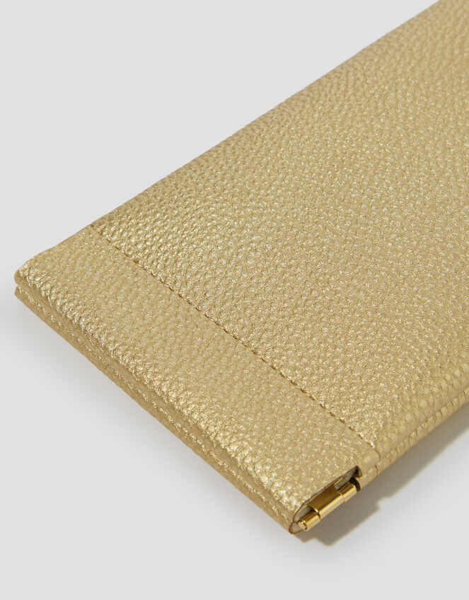 Soft Faux Leather Sunglasses Case, Gold (GOLD), large