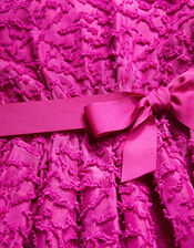 Textured Bow Waist Dress, Pink (MAGENTA), large