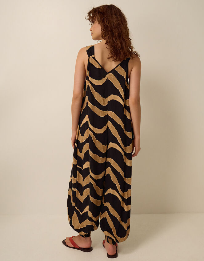 Zahara Sleeveless Print Jumpsuit Black