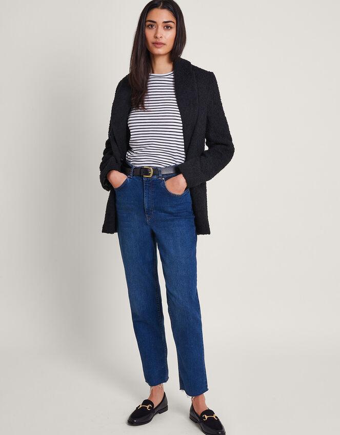 Saskia Metallic Stripe Top, Ivory (IVORY), large