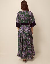 Willow Floral Print Midi Dress, Green (GREEN), large