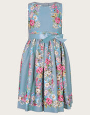 Suzie Floral Scuba Party Dress, Green (GREEN), large
