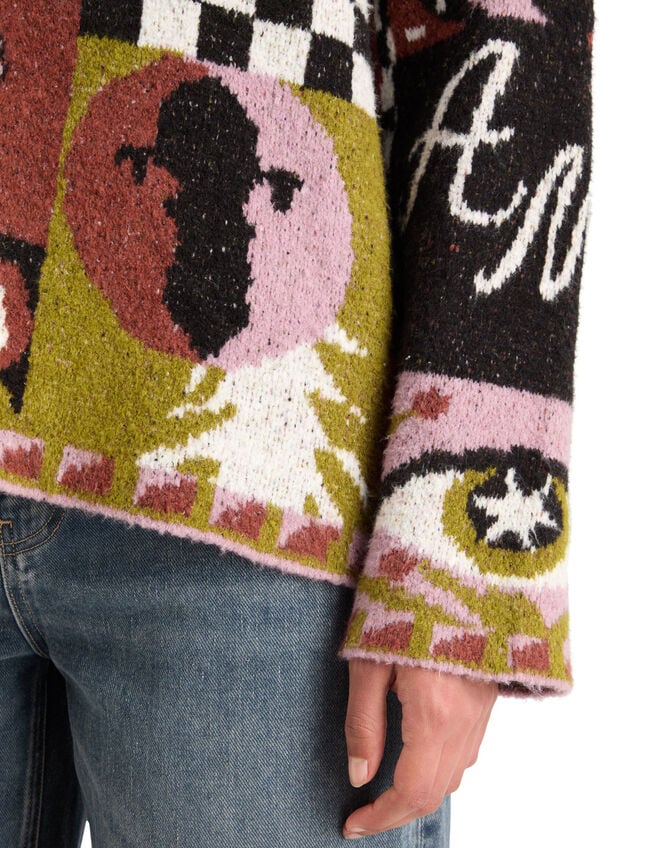 Scotch and Soda Jacquard Oversized Knit Jumper, Multi (MULTI), large