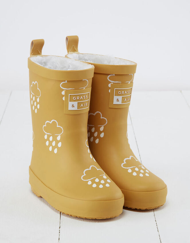 Grass and Air Colour-Revealing Wellies, Yellow (OCHRE), large
