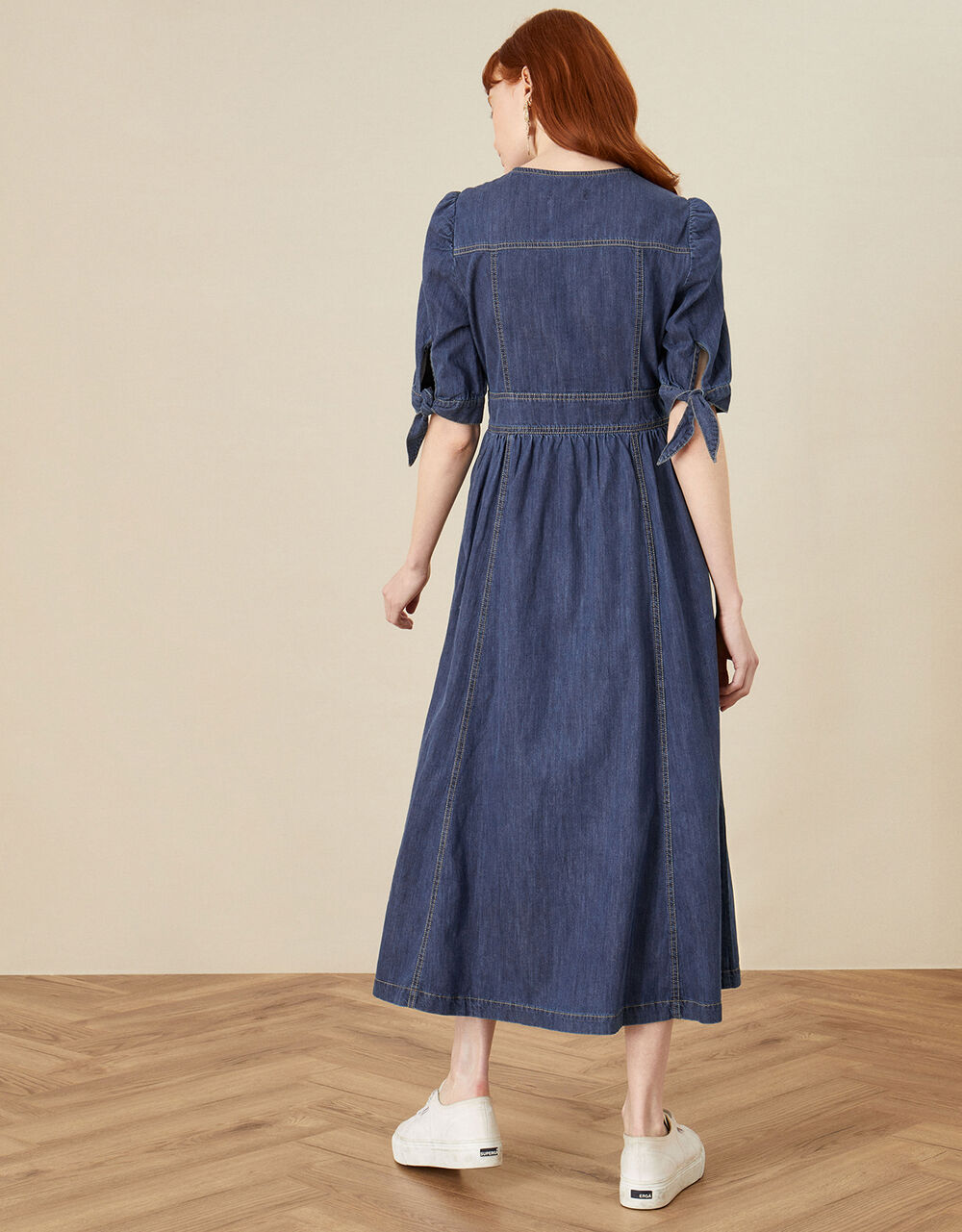 Women Dresses | Dolly Plain Denim Dress Blue - KI60424