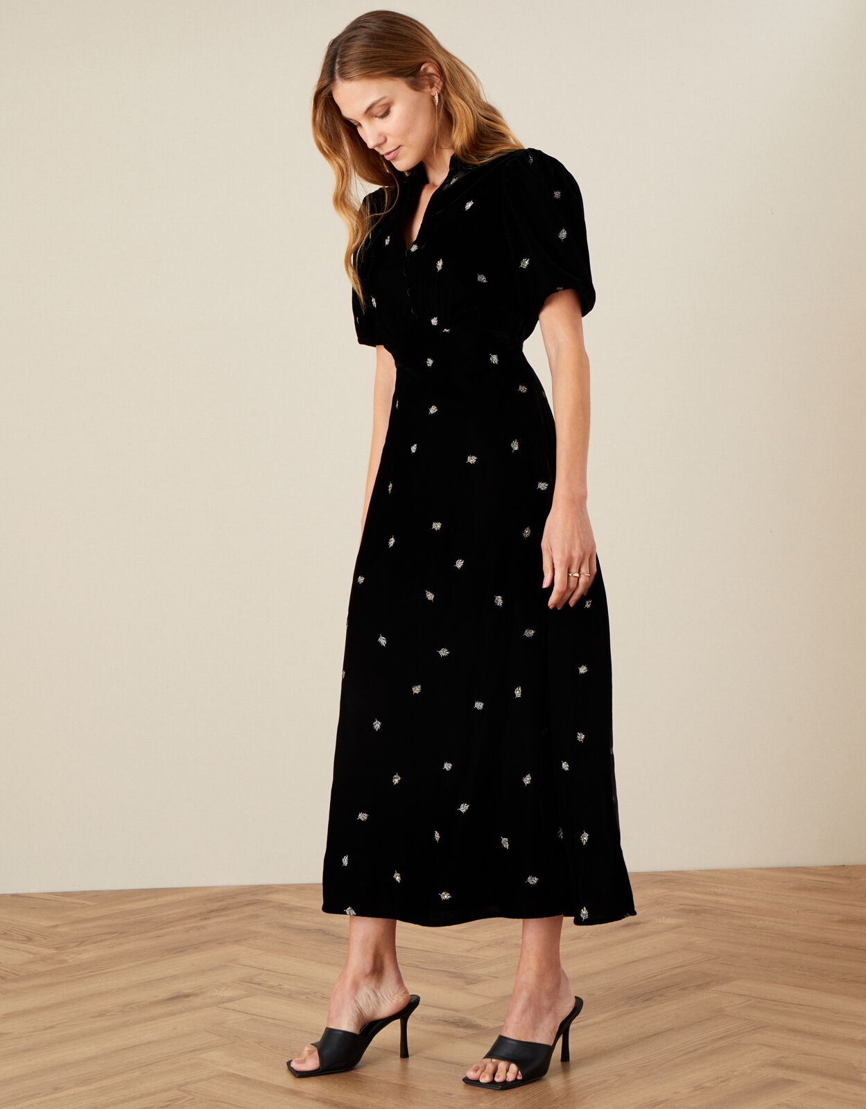 monsoon feather print dress