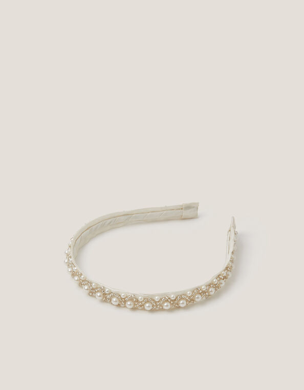 Pearl Encrusted Headband, , large