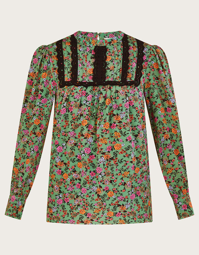 Tropical Green Lace Trim Chelsea main image 1