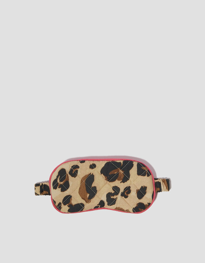 Leopard Print Eye Mask, Natural (NEUTRAL), large