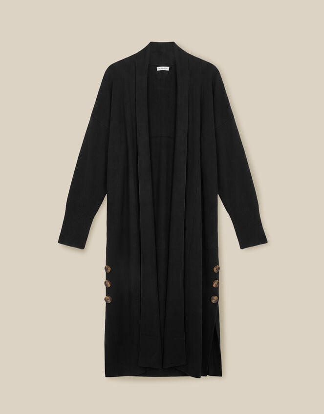 Sadie Knit Longline Cardigan, Black (BLACK), large