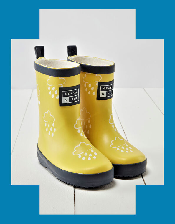 Grass and Air Colour-Revealing Wellies, Yellow (YELLOW), large