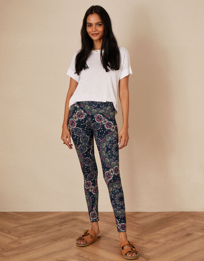 Printed Jersey Leggings , Black (BLACK), large